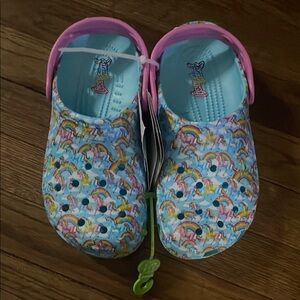 NWT Lisa Frank x Crocs Unicorn Clogs